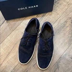 Cole Haan zero Grand blue suede shoes for men
